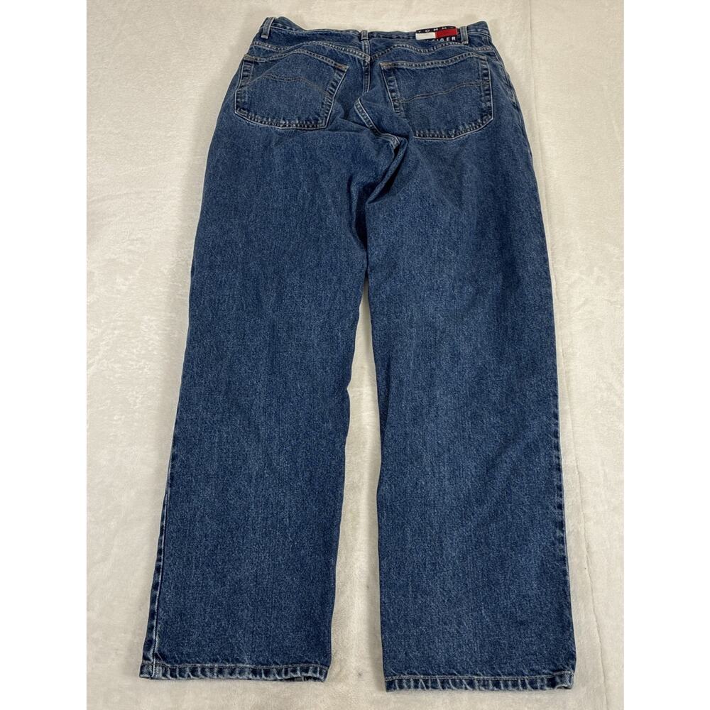 Vintage Tommy Jeans 36x34 Mens Blue Denim Straight Leg EUC Bnfts Charity - Picture 9 of 10
